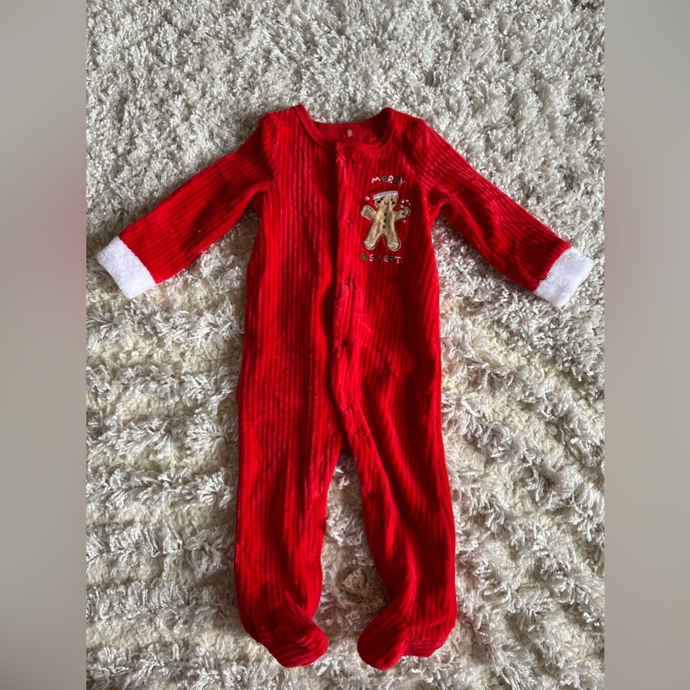 Christmas footie size: 9 months